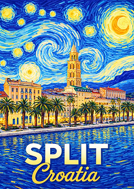 Split Croatia Starry Night