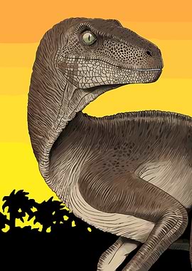 Dinosaur Raptor Portrait