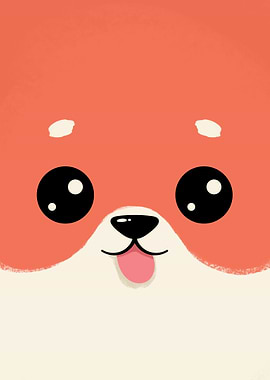 Cute Cartoon Dog Face