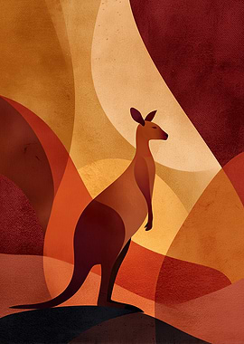 Kangaroo in the Desert Light