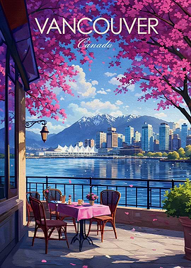 Vancouver Canada Cherry Blossom View