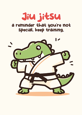 Cute Alligator Doing Jiu-Jitsu