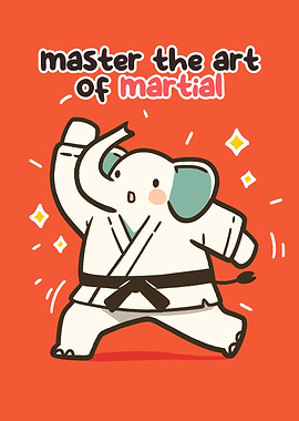 Cute Elephant Doing Martial Arts