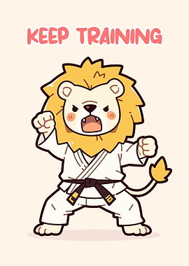 Lion in Karate Gi
