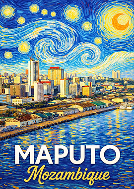 Maputo, Mozambique Starry Night