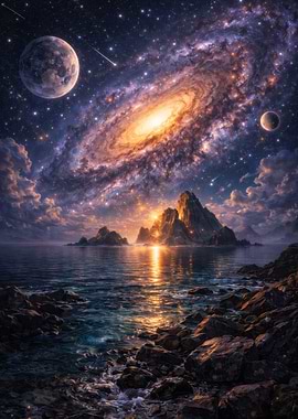 Cosmic Ocean Landscape
