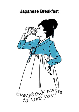 Woman in Hanbok drinking from bottle