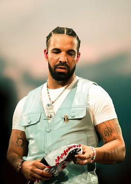 Drake performing on stage