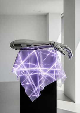 Robotic Arm on Futuristic Fabric