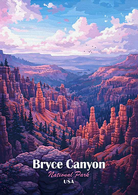 Bryce Canyon National Park Vintage Poster