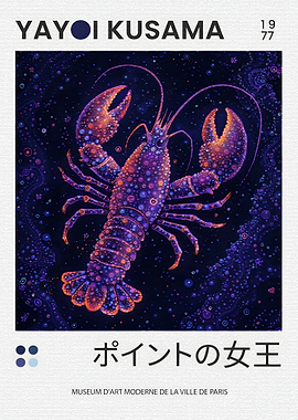 Yayoi Kusama Lobster Painting