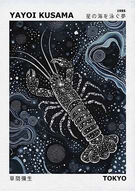 Yayoi Kusama Lobster Painting