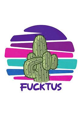 Funny Cactus with Middle Finger