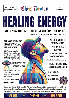 Chris Brown Healing Energy Pop Art