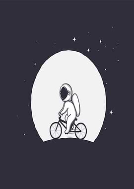 Astronaut Riding Bicycle