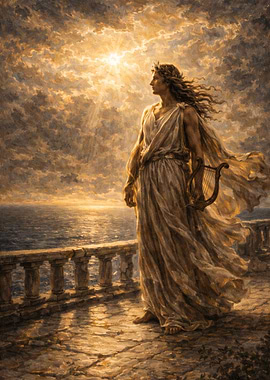 Apollo on the Sunlit Marble Terrace