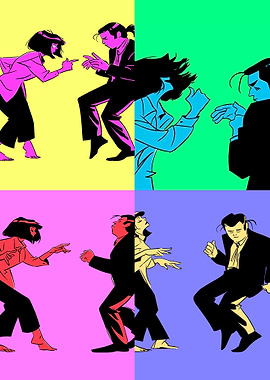 Pulp Fiction Dance Scene Pop Art