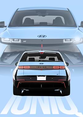 Hyundai Ioniq 5 N Rear and Front View