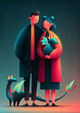 Couple with Dragons