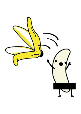 Funny Banana Peeling Off