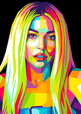 Ava MaxColorful Pop Art Portrait