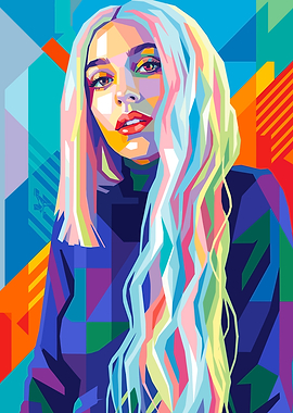 Ava Max Pop Art Portrait