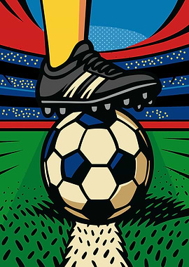 Soccer Player and Ball