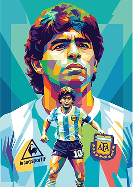 Diego Maradona Pop Art Portrait