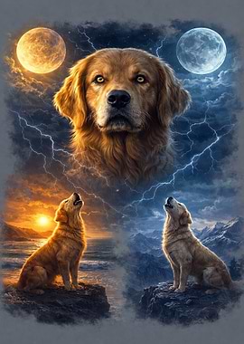 Golden Retriever Howling