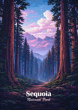 Sequoia National Park Vintage Poster