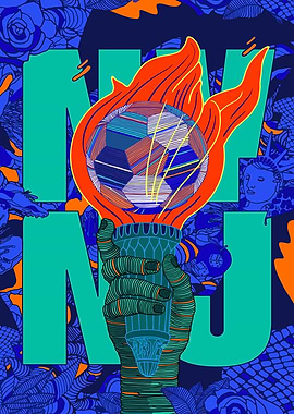 Flaming Soccer Ball Torch