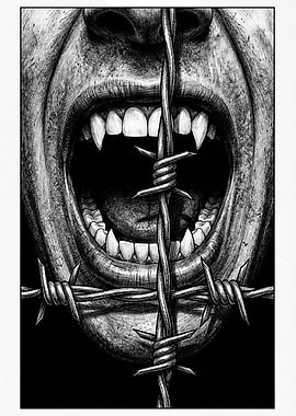 Barbed Wire Mouth Scream