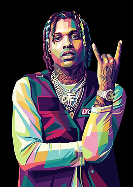 Lil Durk Pop Art Portrait