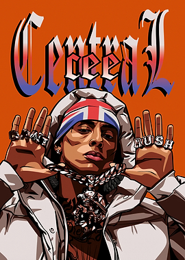 Central Cee with Union Jack Bandana