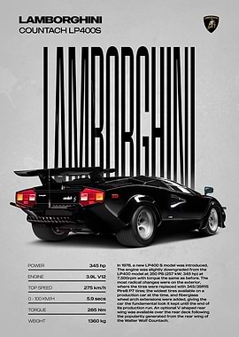 Lamborghini Countach LP400S Poster