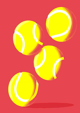 Tennis Balls in Motion