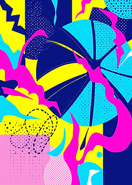 Abstract Geometric Pop Art Design