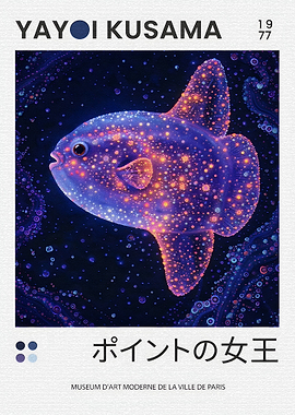 Yayoi Kusama Sunfish Poster