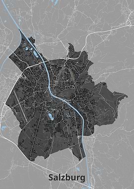Map of Salzburg City