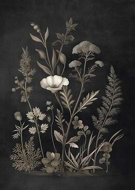 Botanical Illustration of Wildflowers