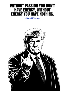 Donald Trump Quote with Middle Finger