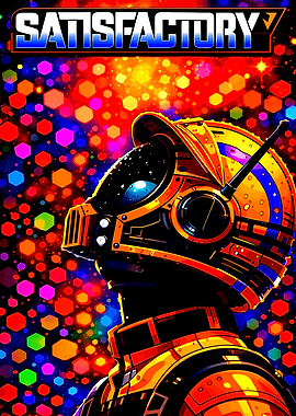 Satisfactory Game Pop Art Poster