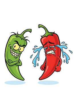 Cartoon Peppers Arguing