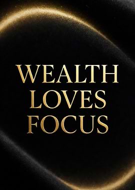 Wealth Loves Focus Text Art