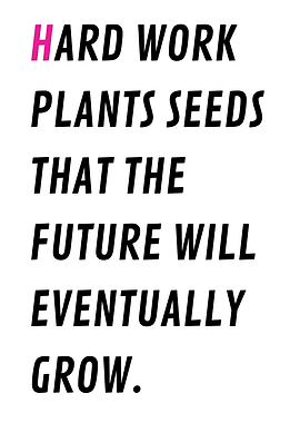 Hard Work plants the future
