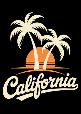 California Palm Trees Sunset