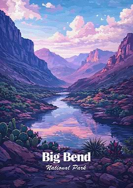 Big Bend National Park Vintage Poster