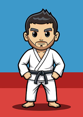 Karateka with Black Belt