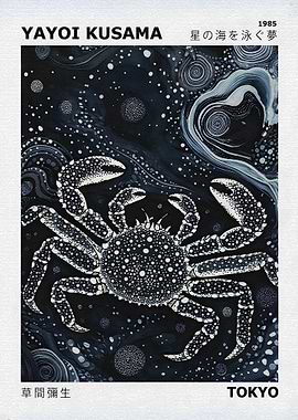 Yayoi Kusama Crab Painting