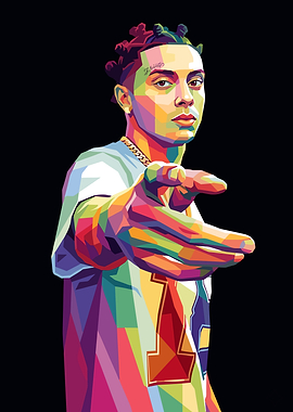 Central Cee Colorful Portrait